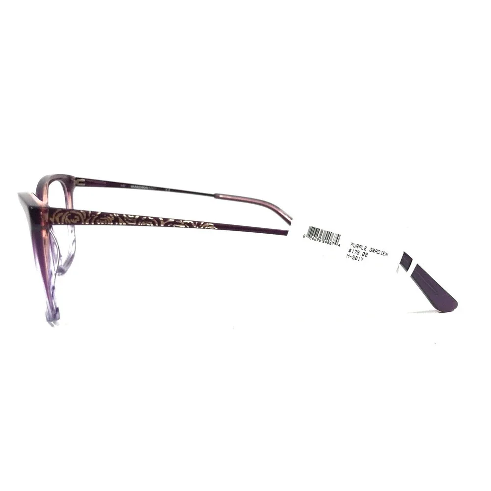 Marchon NYC Eyeglasses Frames M-5017 524 Purple Gradient Cat Eye 54-17-140